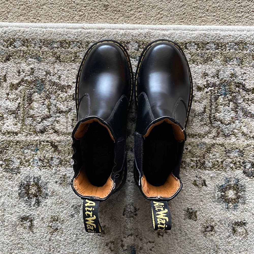 Doc marten platform ankle boots.